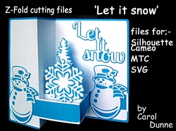 Z-Fold Let it snow cutting files