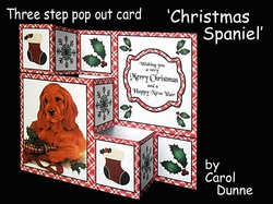 3 step pop out Christmas spaniel