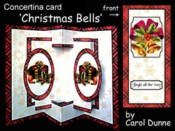 Concertina card Christmas Bells