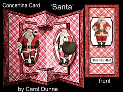 Concertina card Santa