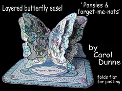 Butterfly easel Pansies and forget-me-nots