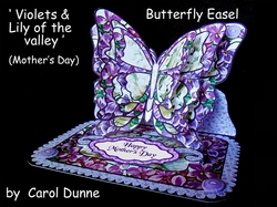 Butterfly easel Violets & Lily of the valley (Mothers Day)