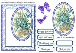 QC Forget-me-nots basket