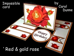 IMP Red & gold rose