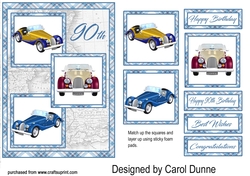 Three squares Morgan cars 90 years