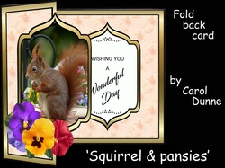 FBG Squirrel & pansies