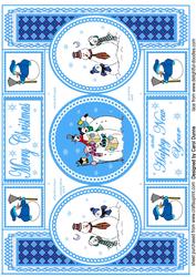 Snowman Circle Shutter Card