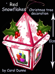 Snowflakes lantern red