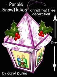 Snowflakes lantern purple