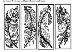 Feathers bookmarks
