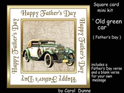SC Old Green Car Fathers Day
