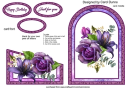 Purple lily cutaway