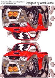 Red Car Shaped Card