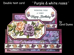 DT Purple & white roses