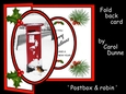 Fold back Post box & robin