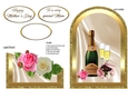 Cutaway Champers & roses