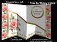 Diagonal pop-out Pink birthday rose