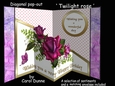 Diagonal pop-out Twilight rose