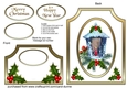 Cutaway Blue lantern & holly