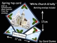 Spring top White Church & holly