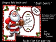 Fold back shaped Just Santa