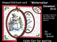 FB Watercolour snowman (Red)