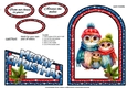 Cutaway Christmas Owl family