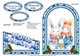Cutaway Christmas Bunny family