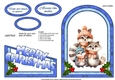 Cutaway Christmas Raccoon family