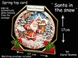 Octagon spring top Santa in the snow