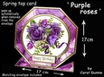 Octagon spring top Purple roses