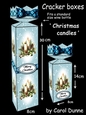 Cracker bottle boxes Christmas candles