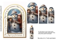 Arched card Snowman &  friends