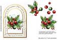 Arched card Holly & berries