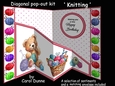 Diagonal pop-out Knitting