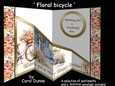 Diagonal pop-out Floral bicycle