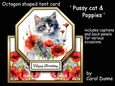 Octagon tent Pussy cat & poppies