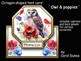 Octagon tent Owl & poppies