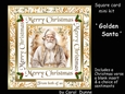 Golden Santa square card