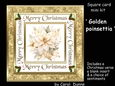 Golden Poinsettia square card