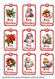 Christmas tags assorted (Red)