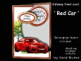 Cutaway card Red car