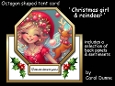 Octagon tent Christmas girl & reindeer