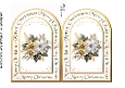 Arch card White Poinsettias