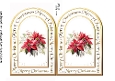 Arch card Red poinsettias