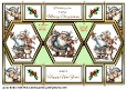 Hexagon trifold Whimsical Santa