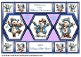 Hexagon trifold Quirky snowman