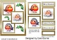 Three squares Cute Robins