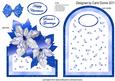 Poinsettias Cutaway Card - Blue