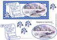 Dl Christmas Scene with Sleigh-blue